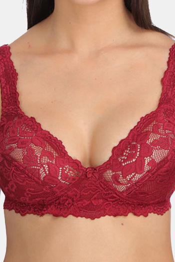 Buy Tipsy Double Layered Non Wired 3/4Th Coverage Sleep Bra - Maroon at  Rs.999 online