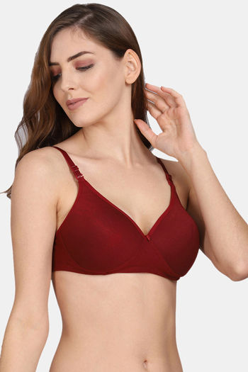 Buy Zivame Padded Non Wired 3/4th Coverage T-Shirt Bra - Deep Lake at  Rs.599 online