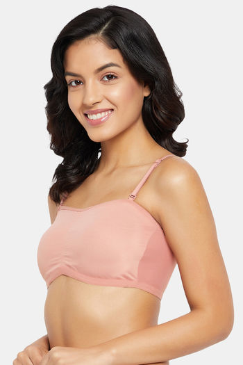 Buy Clovia Lightly Padded Non Wired Full Coverage T-Shirt Bra - Pink at  Rs.341 online