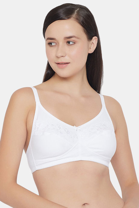 Buy Clovia Cotton Rich Solid Non-Padded Full Cup Wire Free Strapless Bra -  White online