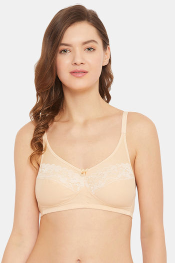 Buy Non-Padded Non-Wired Full Cup T-shirt Bra in Beige - Cotton