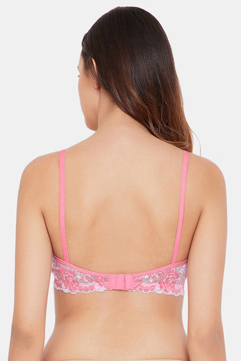 Buy Clovia Padded Non-Wired Full Coverage T-Shirt Bra - Pink at Rs.1199  online