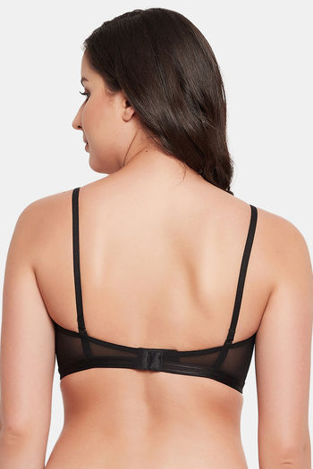 Buy Clovia Padded Wired Full Coverage Push-Up Bra - Black at Rs