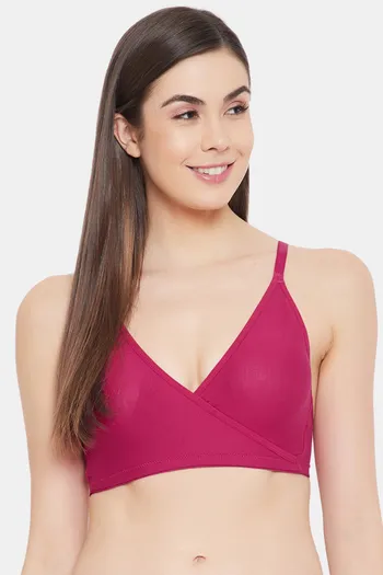 Buy CLOVIA Pink Wired Adjustable Strap Padded Women's T-Shirt Bra