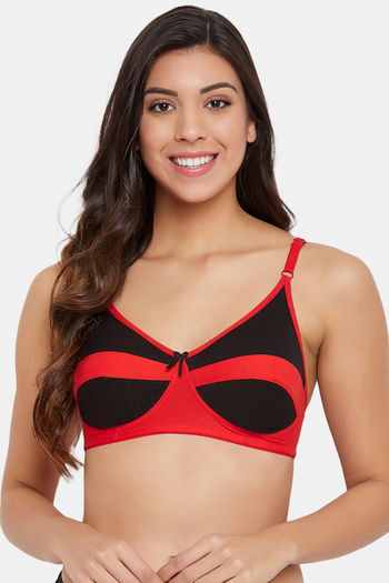Clovia Padded Non-Wired T-Shirt Bra In Red 