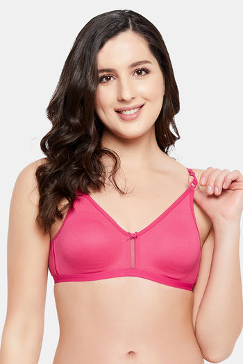 Buy Clovia Single Layered Non Wired Full Coverage T Shirt Bra Pink At Rs 276 Online Bra Online