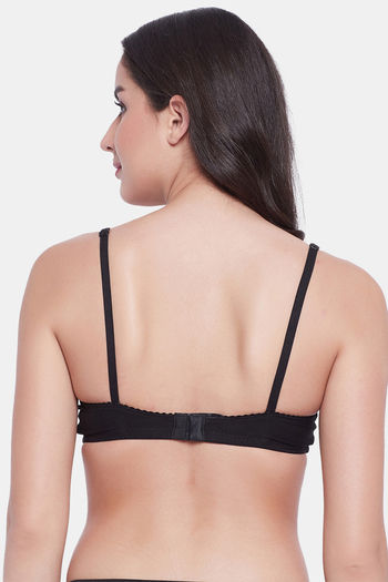 Buy Clovia Padded Non Wired Medium Coverage Push Up Bra - Black at