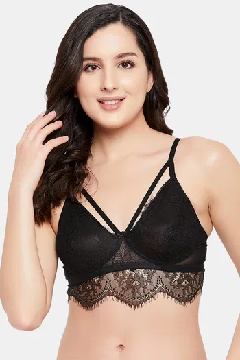 Buy Clovia Double Layered Wired Medium Coverage Bralette - Black at Rs.588  online