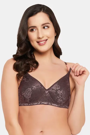 Buy Clovia Lightly Padded Non Wired Full Coverage T-Shirt Bra - Brown at  Rs.588 online