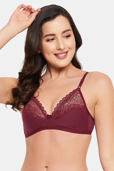 Buy Clovia Single Layered Non Wired Full Coverage T-Shirt Bra - Maroon at  Rs.353 online