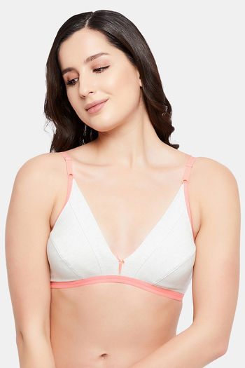 Buy CLOVIA Grey Non Wired Fixed Straps Non Padded Women's Every Day Bra