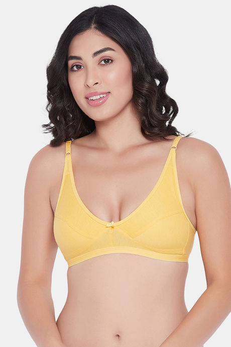 Buy Clovia Single Layered Non Wired Medium Coverage T-Shirt Bra - Yellow at  Rs.329 online
