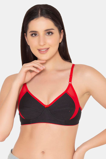 Buy Clovia Single Layered Non Wired Full Coverage T-Shirt Bra - Black at  Rs.347 online