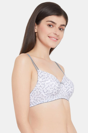 Buy Clovia Lightly Padded Non Wired Full Coverage T-Shirt Bra - White at  Rs.552 online