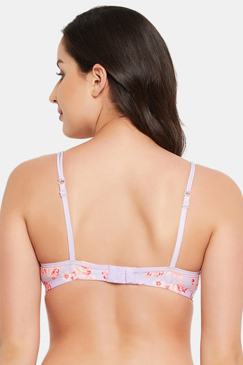 Buy Clovia Lightly Padded Non Wired Full Coverage T-Shirt Bra - Purple at  Rs.588 online