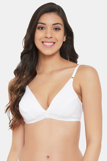 Buy Clovia Double Layered Non Wired Basic Bra - White at Rs.353 online