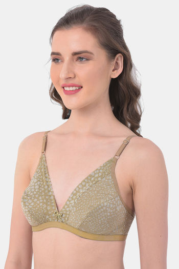 Buy Clovia Double Layered Non Wired Basic Bra - Green at Rs.305