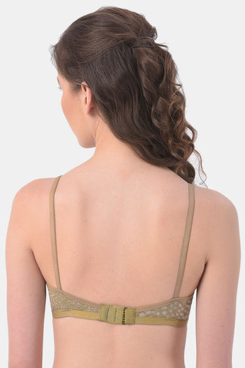 Buy Clovia Double Layered Non Wired Basic Bra - Green at Rs.305