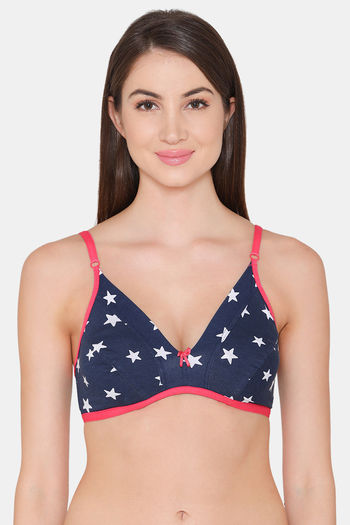 Buy Clovia Double Layered Non Wired Medium Coverage Basic Bra - Blue at  Rs.305 online