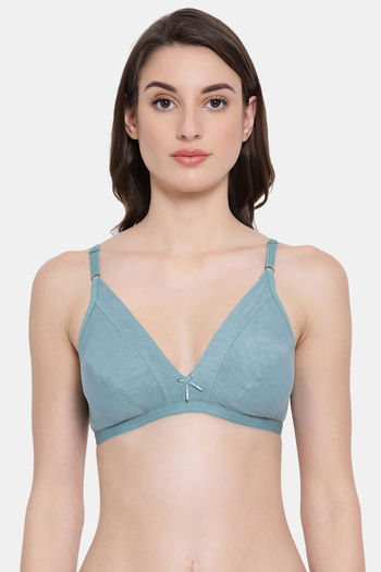Buy Clovia Double Layered Non Wired Medium Coverage Basic Bra - Blue at Rs.599  online