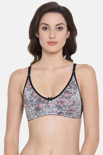 Buy Clovia Double Layered Non Wired Basic Bra - Grey at Rs.599