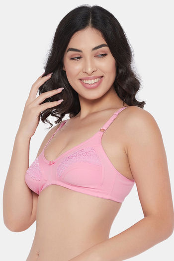 Clovia Double Layered Non Wired Full Coverage Basic Bra - Pink