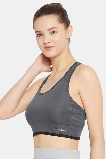 Buy Clovia Lightly Padded Non Wired Full Coverage Push-Up Bra - Grey at  Rs.549 online