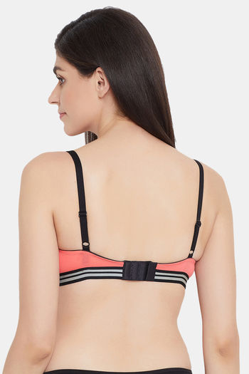 Buy Rosaline Everyday Double Layered Non Wired Medium Coverage T-Shirt Bra  With Transparent Straps - Syrah at Rs.245 online