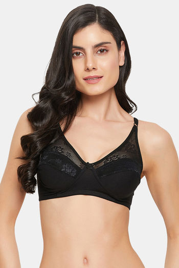 Buy Clovia Double Layered Non Wired Full Coverage T-Shirt Bra - Black at  Rs.329 online