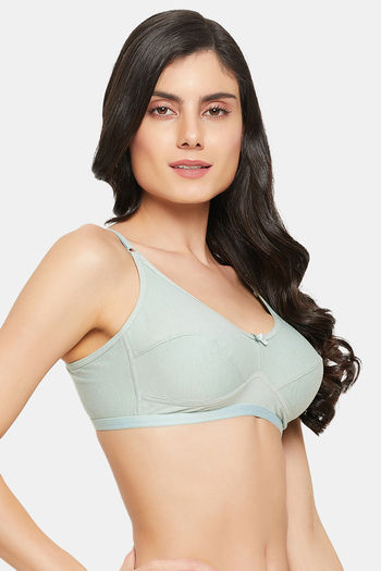 Buy Clovia Double Layered Non Wired Full Coverage T-Shirt Bra - Green at  Rs.329 online