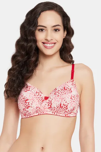 Buy Clovia Lightly Padded Non-Wired Full Coverage T-Shirt Bra - Pink at  Rs.588 online