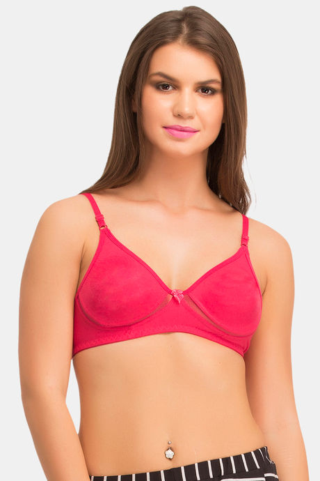 Buy Zivame Beautiful Basics Double Layered Non Wired 3/4th Coverage T-Shirt  Bra - Violet Tulip at Rs.359 online