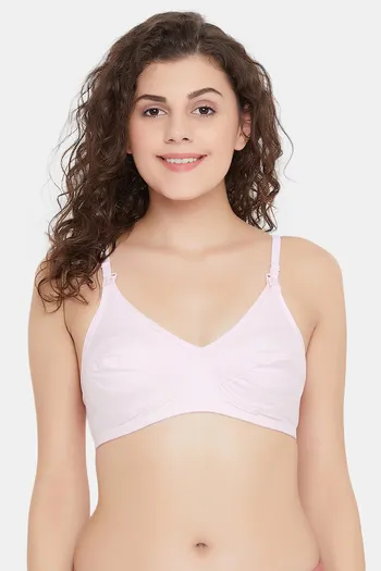 Buy Clovia Double Layered Non Wired Full Coverage Maternity / Nursing Bra -  Pink at Rs.999 online