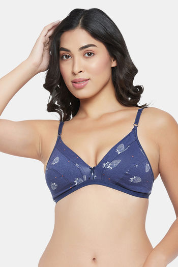Zivame Sensuous Single Layered Non Wired Low Coverage Lace Bra-Jet Black