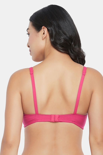 Buy Clovia Single Layered Non Wired Full Coverage T-Shirt Bra - Pink at  Rs.599 online