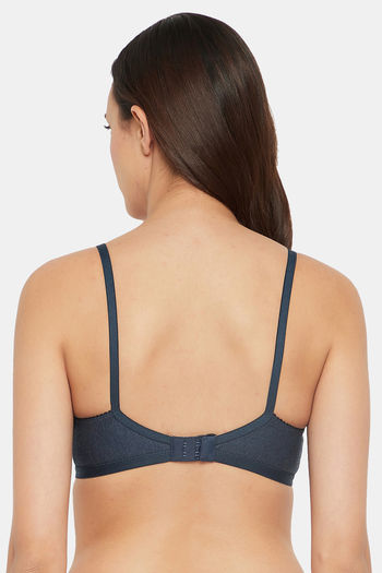 Buy Clovia Double Layered Non Wired Full Coverage T-Shirt Bra - Blue at  Rs.359 online