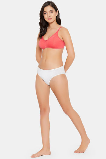 Buy Clovia Padded Non-Wired Full Coverage T-Shirt Bra - Peach at Rs.392  online