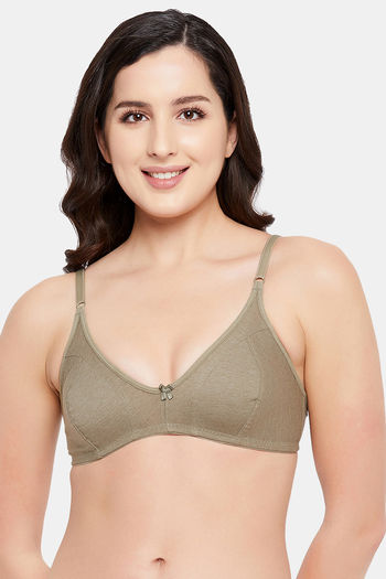 Buy Clovia Double Layered Non Wired Full Coverage T-Shirt Bra - Green at  Rs.329 online