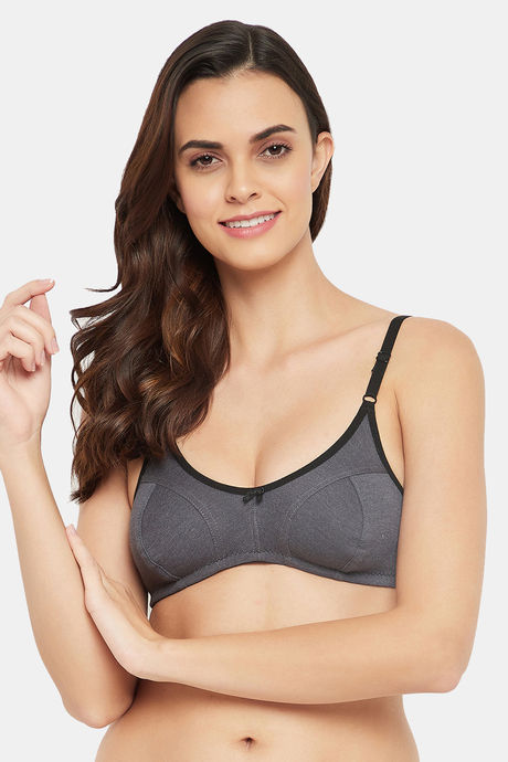 Buy Clovia Double Layered Non Wired Full Coverage T-Shirt Bra - Grey at  Rs.599 online