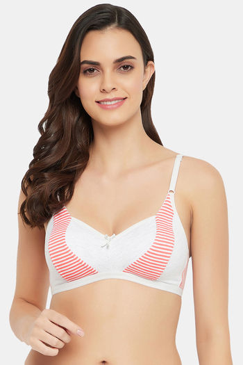 Buy Clovia Double Layered Non Wired Full Coverage T-Shirt Bra - Grey  Melange at Rs.599 online