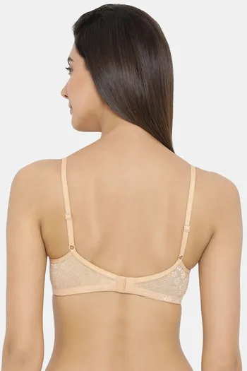 Buy Clovia Padded Non Wired Full Coverage T-Shirt Bra - Nude at Rs
