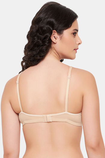 Buy Clovia Padded Non Wired Medium Coverage T-Shirt Bra - Nude at Rs.585  online