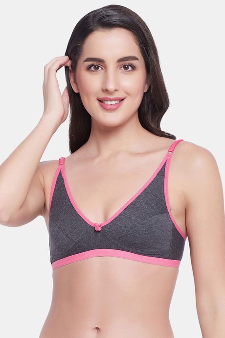 Buy Clovia Double Layered Non Wired Full Coverage T-Shirt Bra - Grey at  Rs.329 online