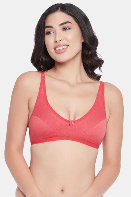 Buy Clovia Double Layered Non-Wired Full Coverage T-Shirt Bra - Red at  Rs.389 online