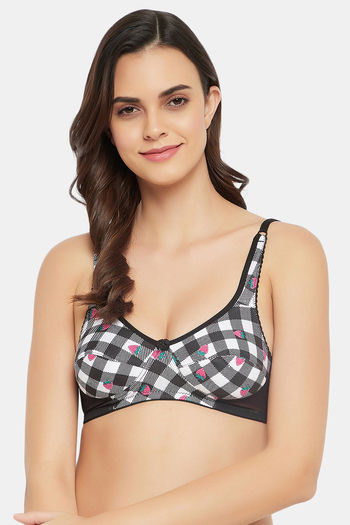 Buy Clovia Double Layered Non Wired Full Coverage T-Shirt Bra - Black at  Rs.359 online