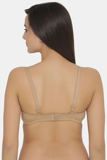 Buy Clovia Lightly Padded Regular Wired Full Coverage T-Shirt Bra - Beige  at Rs.637 online