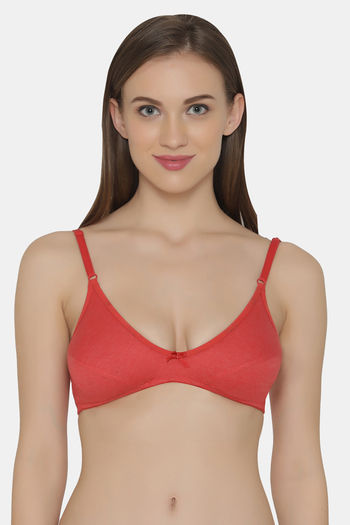 Buy Clovia Double Layered Non Wired Full Coverage T-Shirt Bra - Red at  Rs.329 online