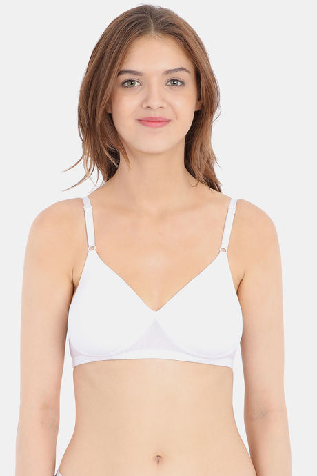 Clovia Lightly Padded Non Wired Full Coverage T-Shirt Bra - White