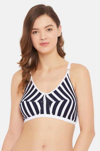 Buy Clovia Double Layered Non Wired Medium Coverage Basic Bra - Blue at  Rs.305 online