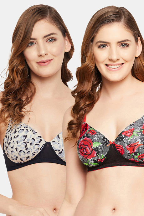 Buy Clovia Lightly Padded Non Wired Full Coverage T-Shirt Bra - Assorted at  Rs.2398 online
